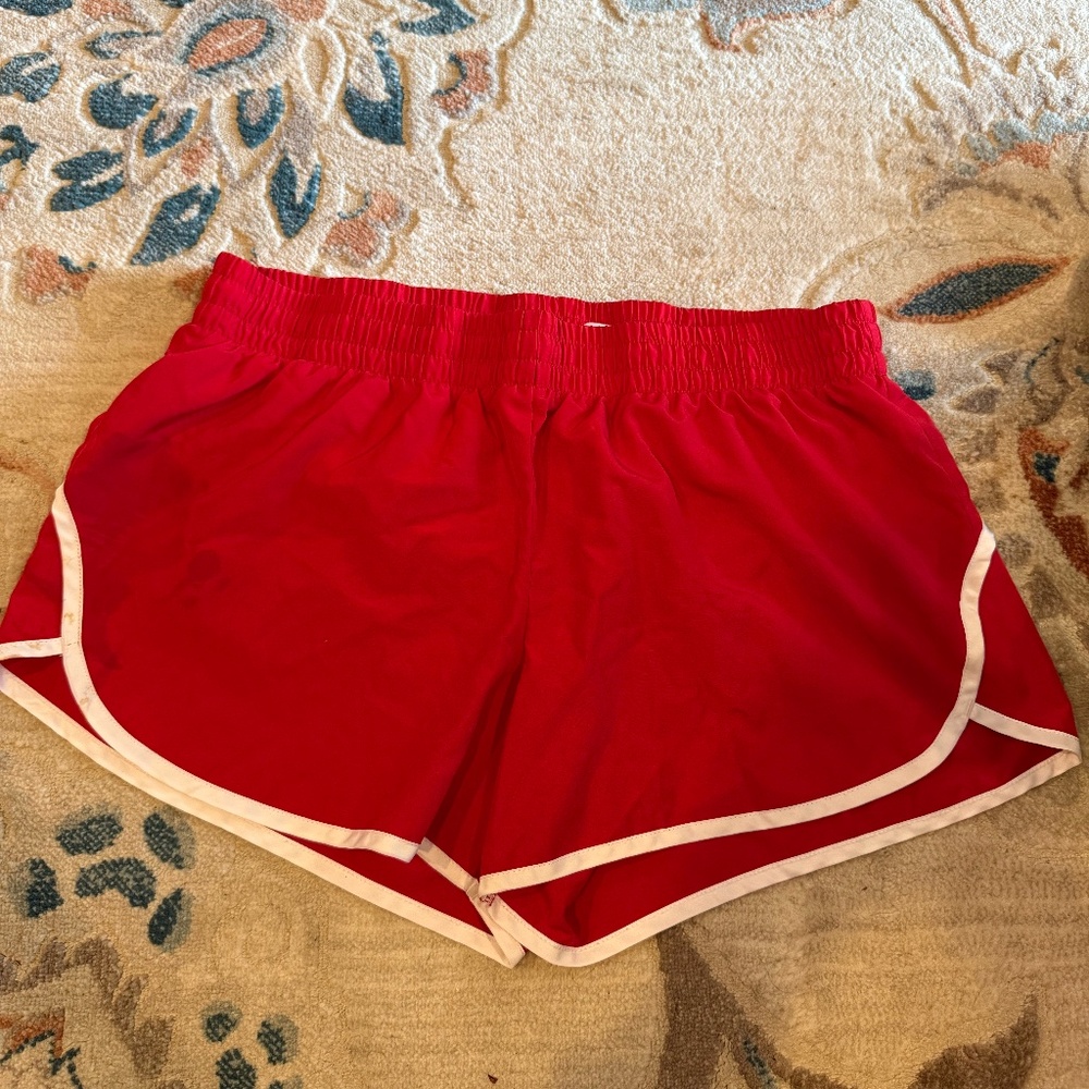 Athletic Works XL Women's Red Lifeguard Shorts with Built-In Underwear